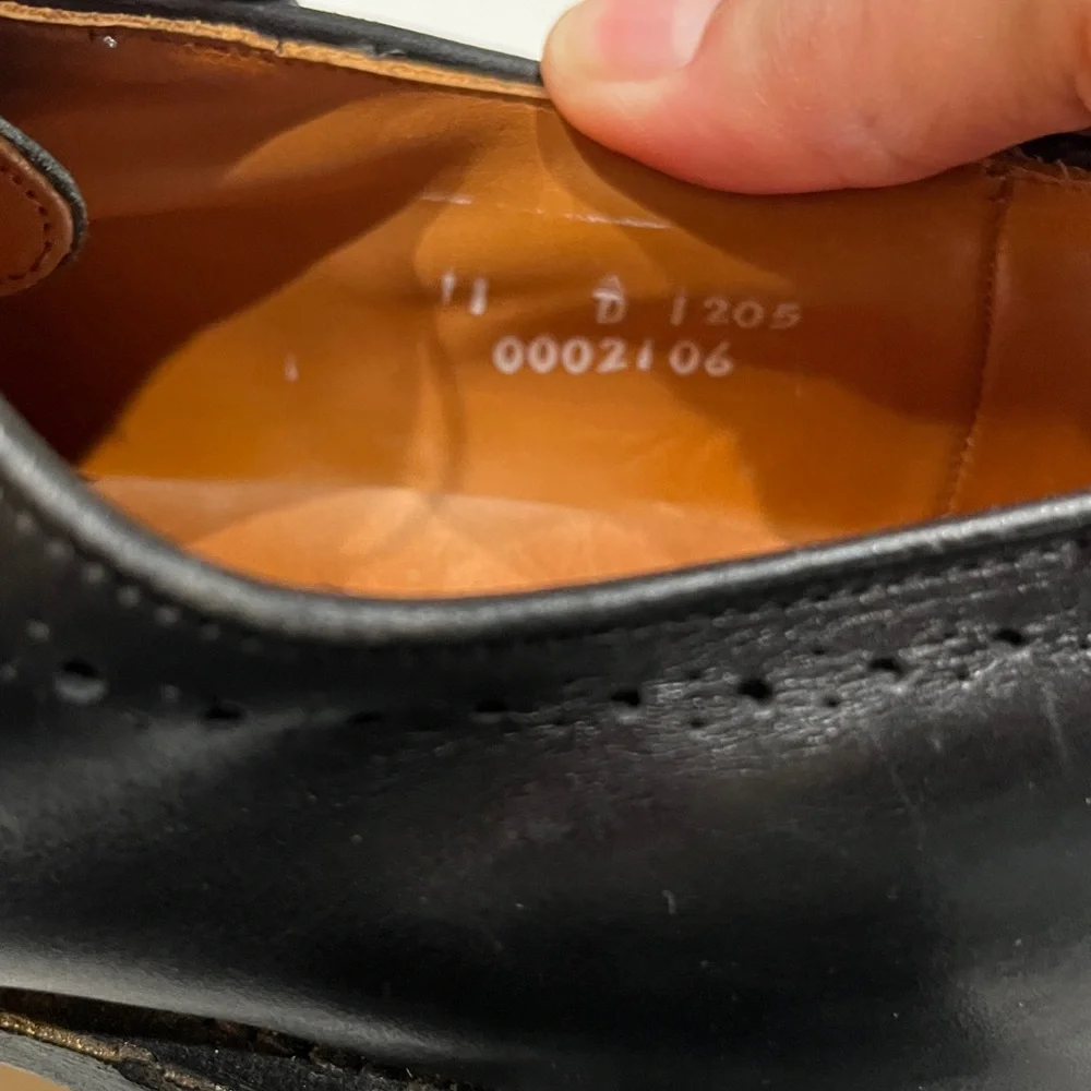 Allen Edmonds Black Leather Hastings Oxfords‎ Sz.